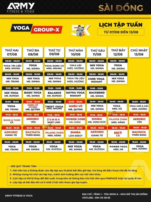 Không gian tập luyện xanh mát tại Army Fitness & Yoga (Ảnh 1)