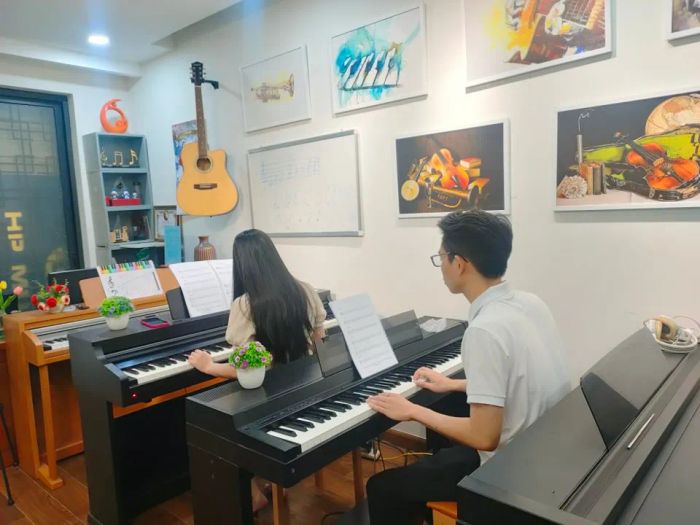 Không gian học tập hiện đại tại Trung Tâm Âm Nhạc HP Music