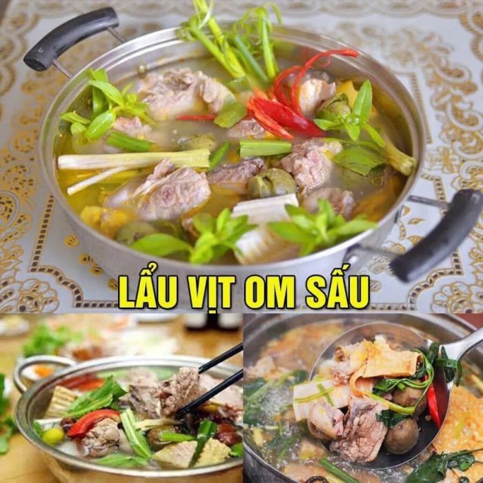 Hình ảnh các món lẩu đặc sắc và vịt nướng tại Vịt Minh Phương