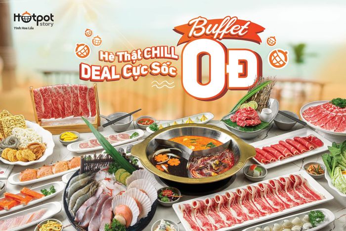 Hình ảnh ấn tượng về không gian sang trọng và món ăn hấp dẫn tại Hotpot Story