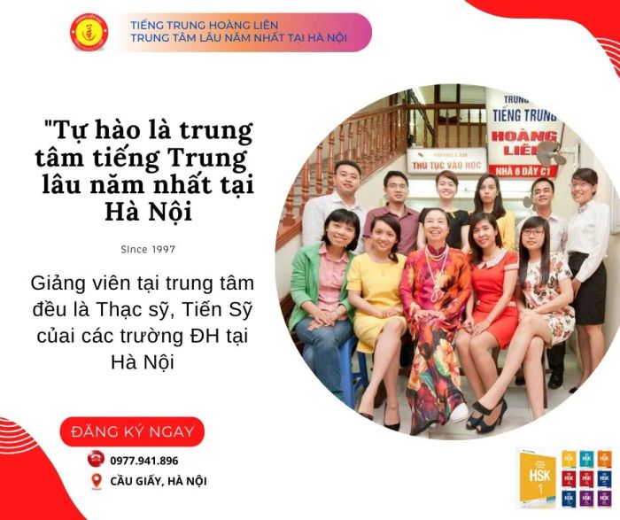 Hình ảnh thực tế lớp học tại Trung tâm tiếng Trung Hoàng Liên