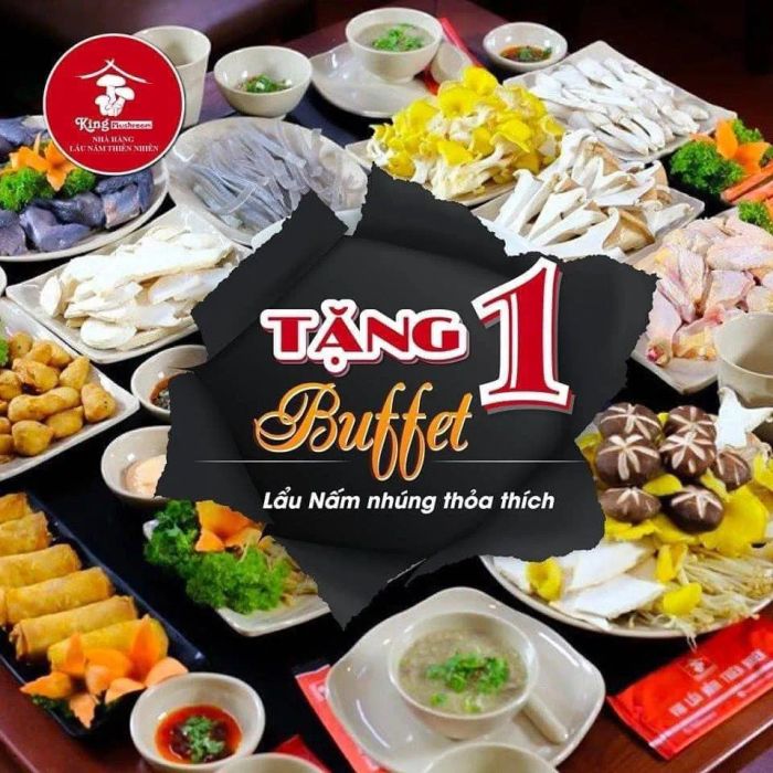 Không gian ẩm thực xanh tại King Mushroom