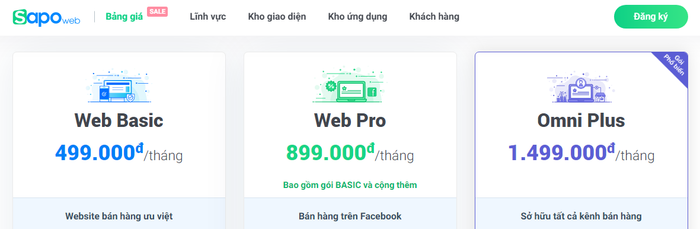 Hình ảnh giao diện mẫu đa dạng từ Sapo Web