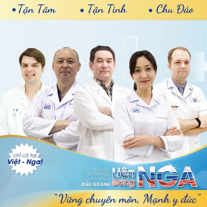 Hình ảnh đội ngũ bác sĩ quốc tế tại Bệnh Viện Mắt Quốc Tế Việt - Nga