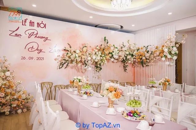 thiết kế tiệc cưới tinh tế