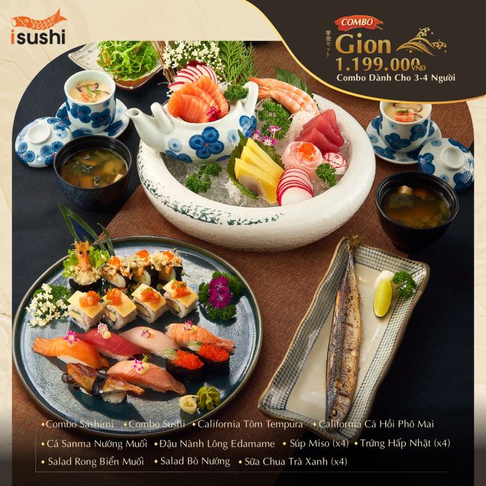 Trải nghiệm buffet phong phú tại iSushi