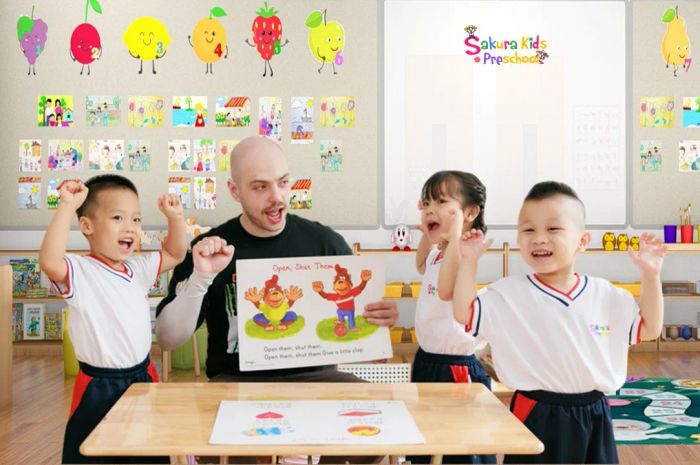 Hình ảnh không gian học tập đầy cảm hứng tại Sakura Kids