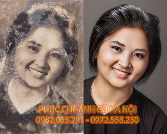 Hình ảnh minh họa quy trình phục chế tại Phục Chế Ảnh Cũ Hà Nội