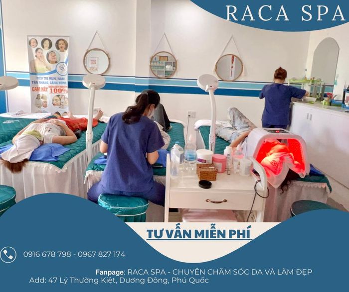 Hình ảnh liệu trình chăm sóc da chuyên sâu tại Raca Spa