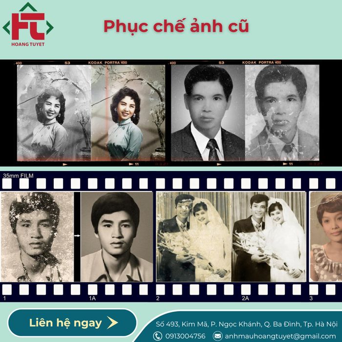 Hình ảnh minh họa dịch vụ phục chế tại Ảnh Kỹ Thuật Số Hoàng Tuyết