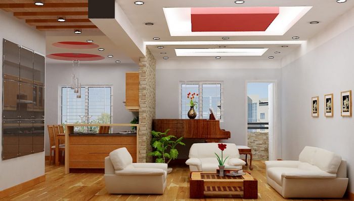 Hình ảnh thi công trần thạch cao của Công ty Minh Thành
