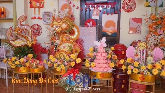 Kim Dung Đồ Cưới là địa chỉ nổi bật tại TP. Gia Nghĩa, chuyên cung cấp các mẫu mâm quả cưới hỏi đẹp và tinh tế, mang đậm dấu ấn cá nhân của từng cặp đôi.