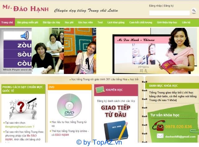 Các trung tâm đào tạo tiếng Trung - Hoa tại Hà Nội