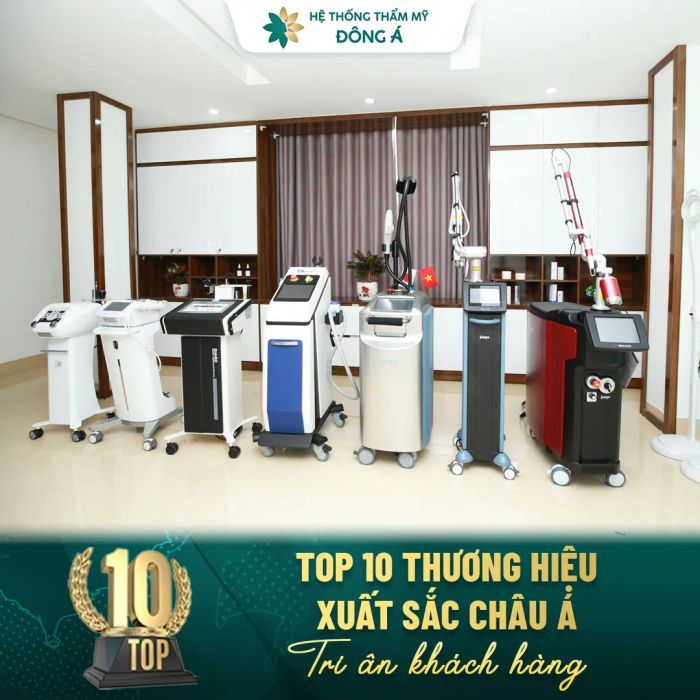 Hệ thống máy móc hiện đại nhập khẩu tại Thẩm mỹ viện Đông Á