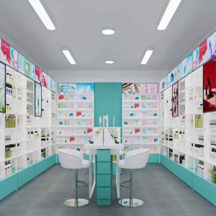 Không gian mua sắm sang trọng tại Mint Cosmetics