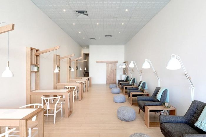 Hình ảnh thiết kế tiệm nail đẳng cấp bởi Binba Decor