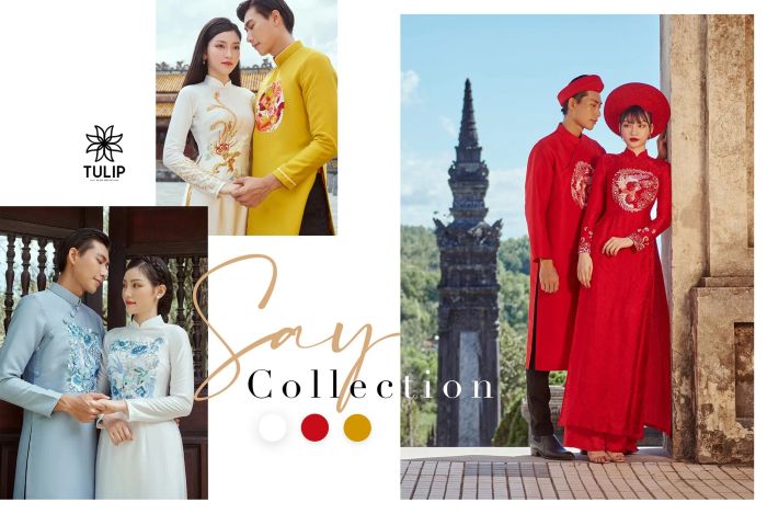 Bộ sưu tập áo dài thêu tay nghệ thuật từ Tulip