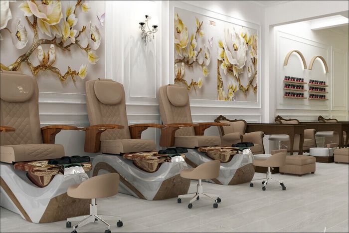 Hình ảnh thiết kế tiệm nail ấn tượng từ Cường Việt