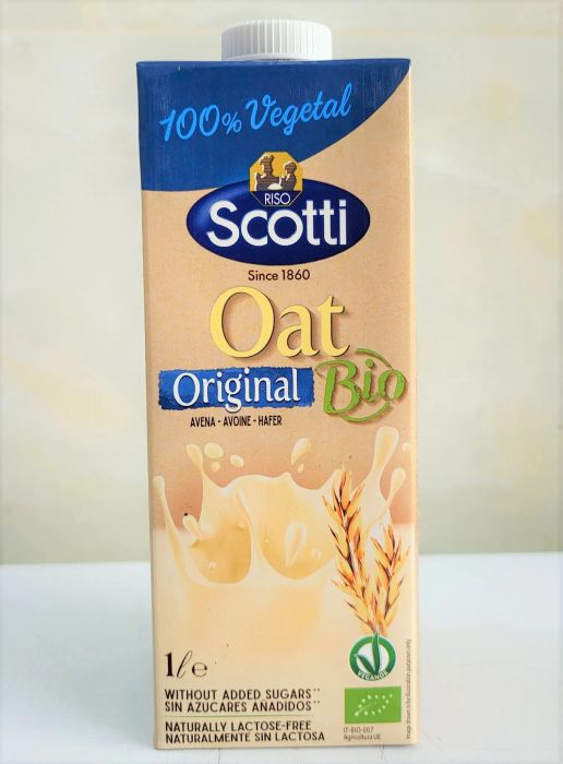 Hình ảnh thực tế Sữa Yến Mạch Hữu Cơ Riso Scotti đang được sử dụng