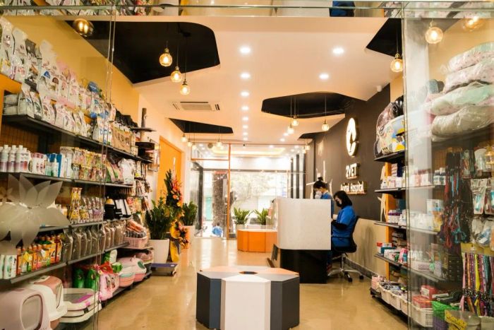 Không gian hiện đại tại Phòng Khám Thú Y 2Vet Ba Đình