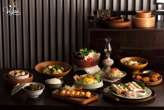 Không gian sang trọng với kiến trúc hiện đại tại Nhà hàng Chay Vị Lai