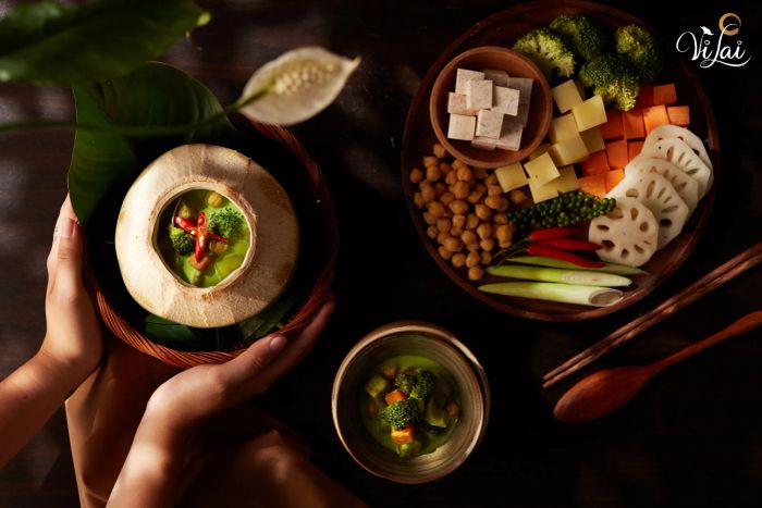 Góc kiến trúc tinh tế hòa quyện thiên nhiên tại Nhà hàng Chay Vị Lai