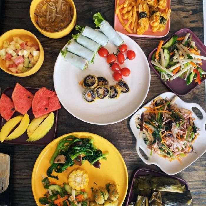 Không gian ấm cúng tại Buffet Chay Vegito