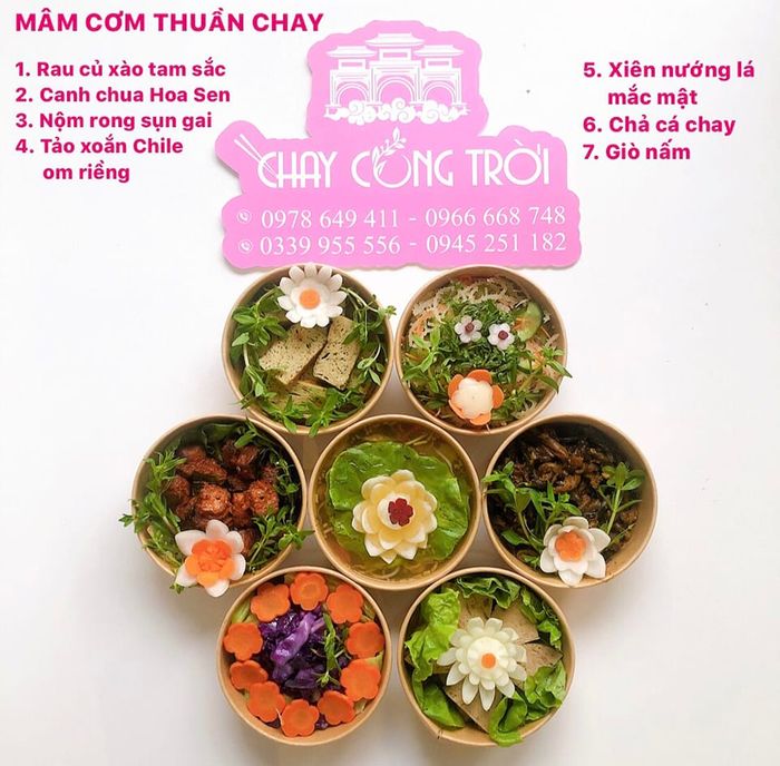 Nghệ thuật trình bày món chay tại Chay Cổng Trời