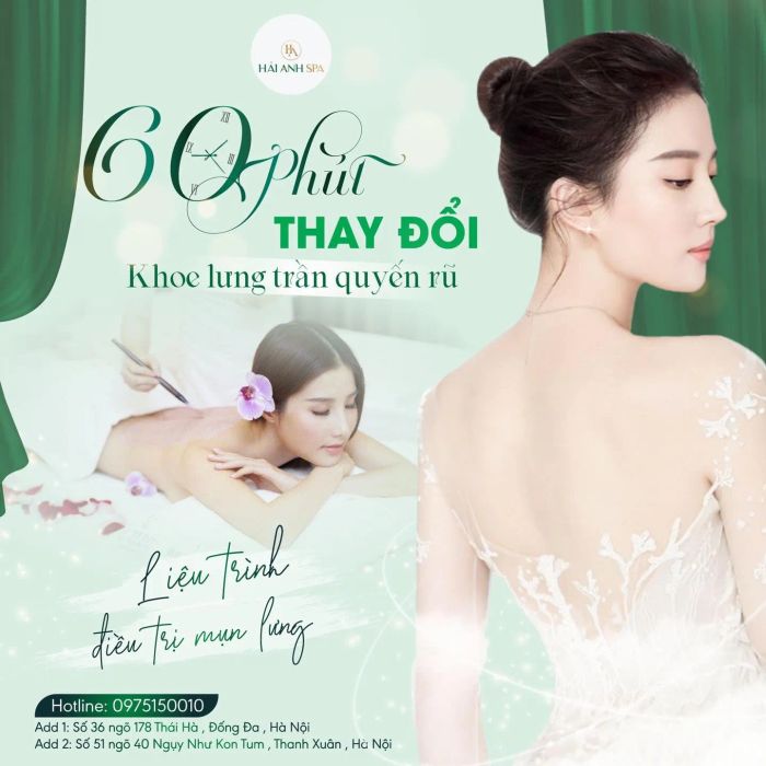 Không gian sang trọng tại Spa Hải Anh