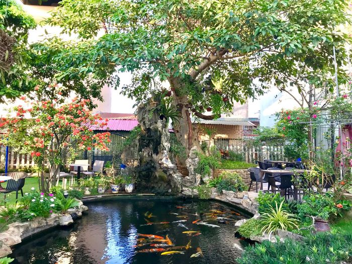 Không gian xanh mát đầy nghệ thuật tại KOI Garden Coffee
