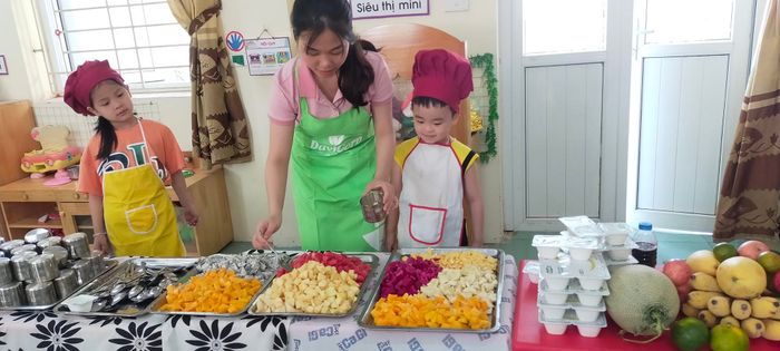 Hình ảnh ấn tượng về Trường Mầm non A xã Đông Mỹ - Ngôi trường xanh với khuôn viên rộng rãi, cơ sở vật chất hiện đại đạt chuẩn quốc gia