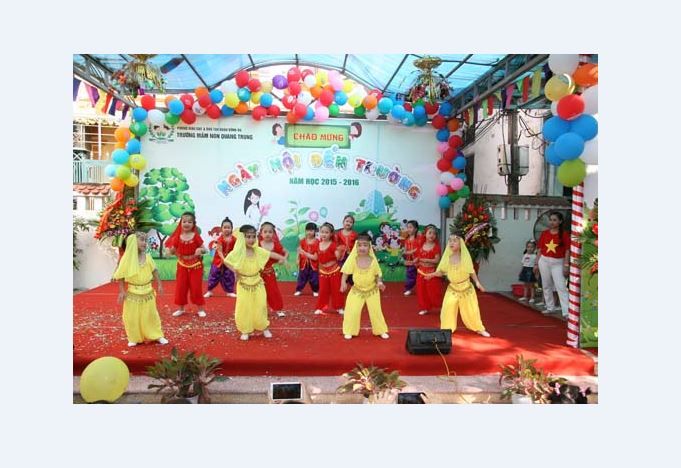 Không gian học tập đầy màu sắc tại Trường Mầm non Quang Trung – Ảnh 2