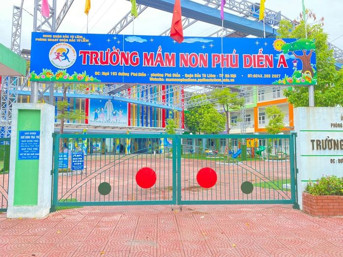 Hình ảnh sinh động về cơ sở vật chất hiện đại tại Trường Mầm non Phú Diễn A