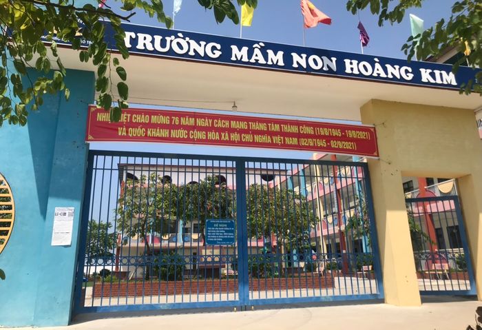 Hình ảnh không gian xanh mát tại Trường Mầm non Hoàng Kim
