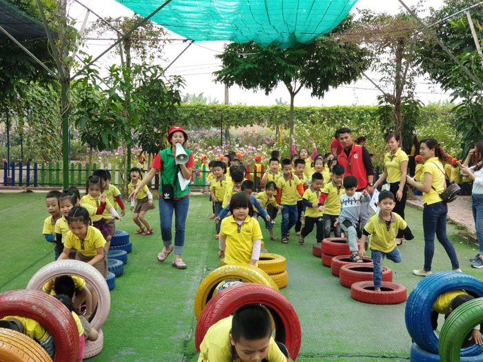 Hình ảnh ấn tượng về Trường Mầm Non B Xã Ngọc Hồi - Cơ sở vật chất khang trang với khuôn viên xanh mát, không gian học tập lý tưởng