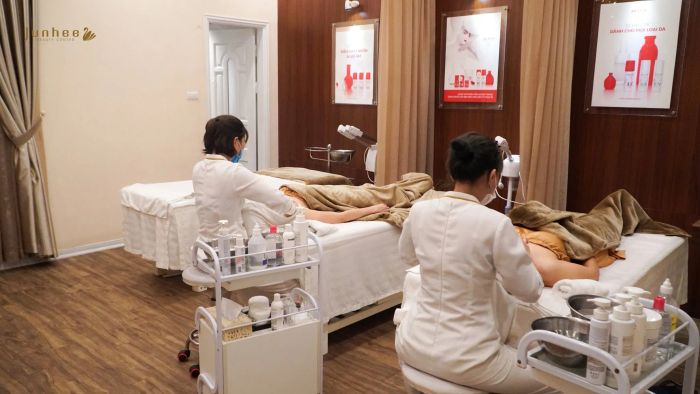 Hình ảnh không gian trị liệu cao cấp tại Junhee Beauty Center