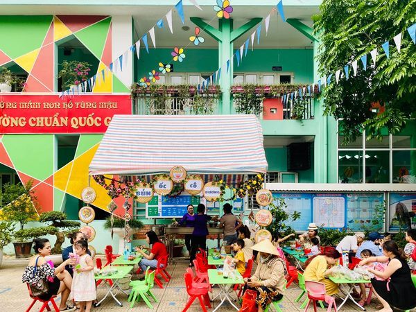 Hình ảnh ấn tượng về không gian học tập và vui chơi tại Trường Mầm non Phú Diễn A