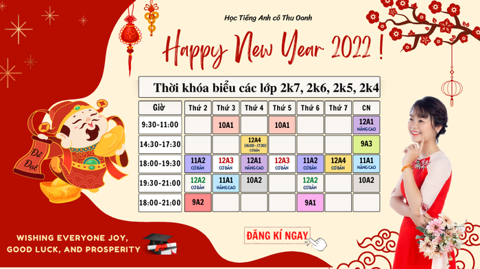 Hình ảnh lớp học Tiếng Anh cùng cô Thu Oanh