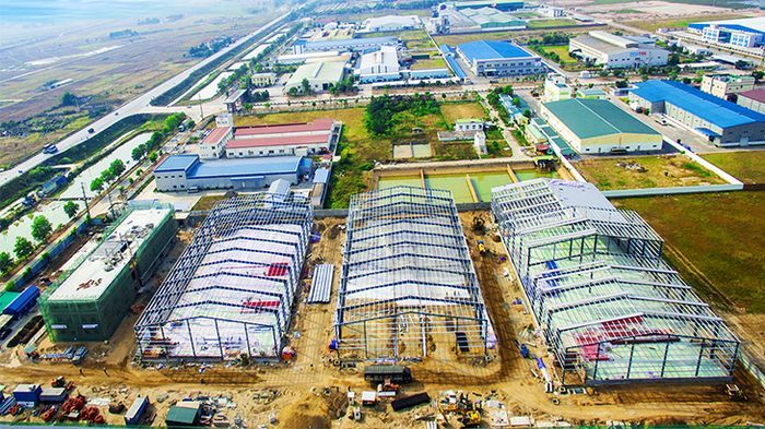 Hình ảnh nhà máy sản xuất kết cấu thép hiện đại của CPT Steel