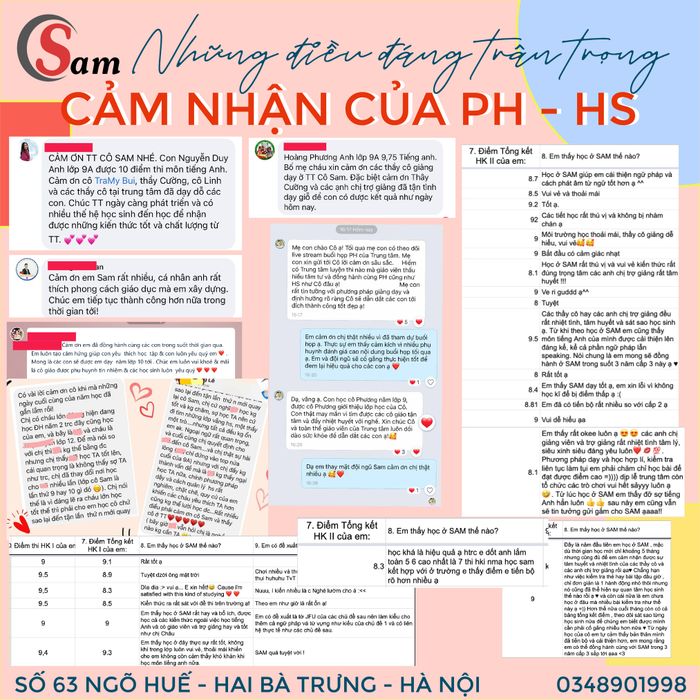 Khoảnh khắc học tập đầy cảm hứng tại lớp luyện thi SAM