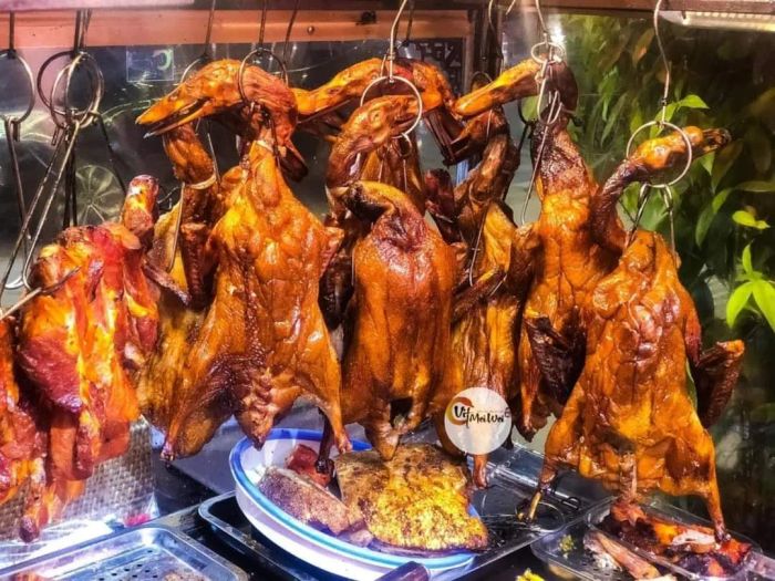 Hình ảnh vịt quay vàng ươm chuẩn vị Hồng Kông tại Vịt Meiwei