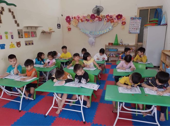 Hình ảnh vui nhộn về sân chơi ngoài trời tại Trường Mầm Non Ngôi Nhà Trẻ Thơ