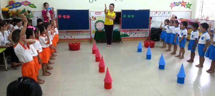 Hình ảnh sinh động về lớp học hiện đại tại Trường Mầm non Thị trấn Ân Thi