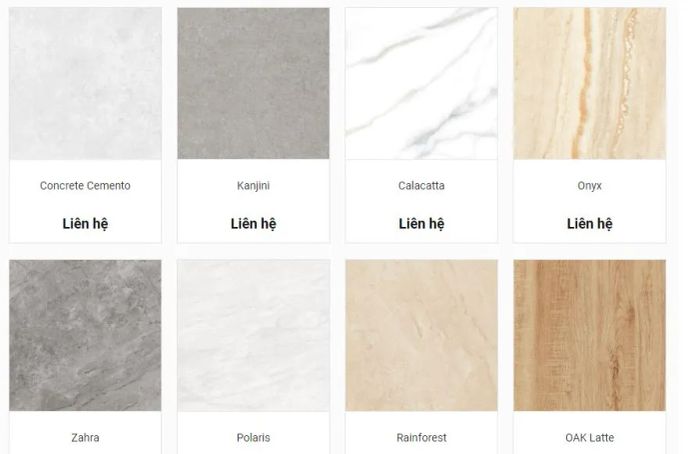 Không gian trưng bày sang trọng với đa dạng mẫu gạch tại Dũng Hằng Ceramics