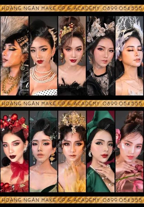 Học viên thực hành tại Hoàng Ngân Make-Up Store
