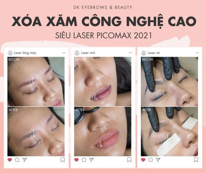 Không gian hiện đại và chuyên nghiệp tại DK Eyebrows & Beauty