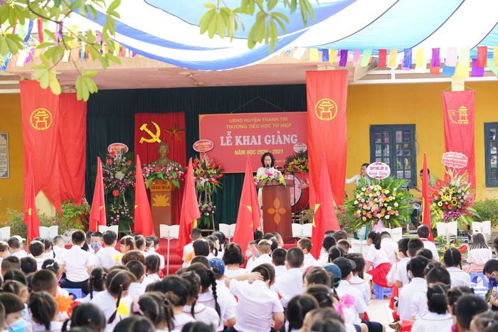 Hình ảnh Trường Tiểu học Tứ Hiệp - nét đẹp kiến trúc hòa quyện với không gian học tập lý tưởng.