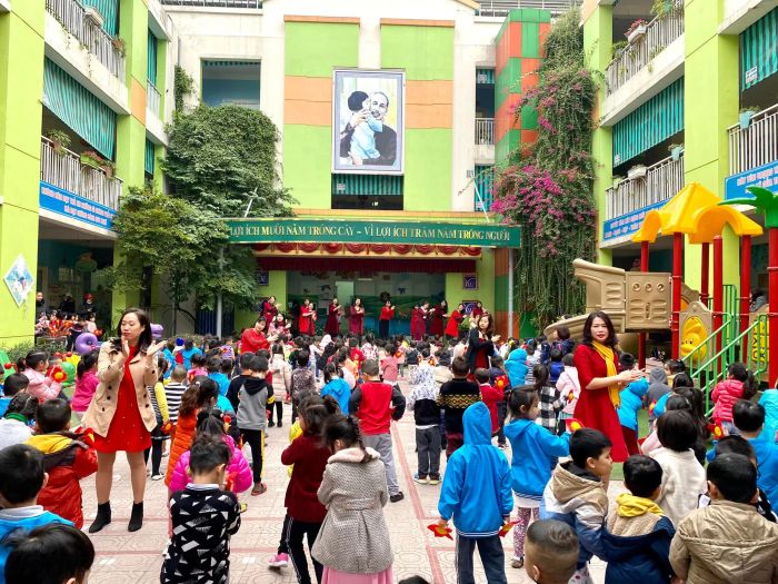 Hoạt động vui chơi sáng tạo tại Trường Mầm Non Quỳnh Mai