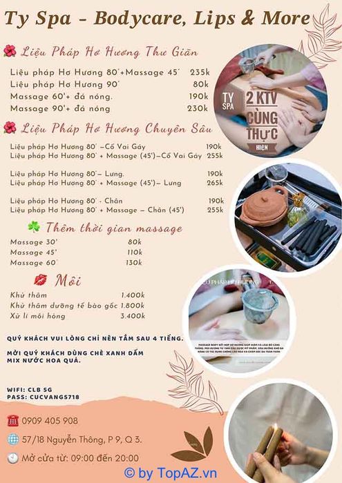 TY Spa – Nơi hội tụ của sự thư giãn tuyệt vời và không gian hoàn hảo