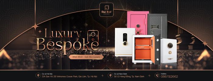 Không gian trưng bày sang trọng tại Két Sắt Luxury